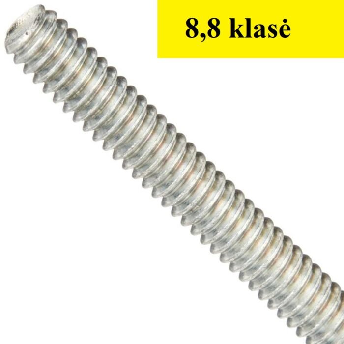 DIN975 - srieginiai strypai, 8.8 kl., cinkuoti