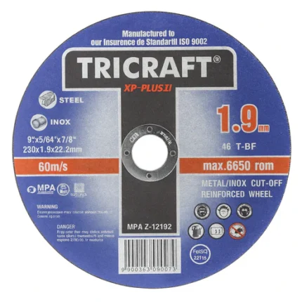 TRICRAFT XP Plus II plieno pjovimo diskas - 230 × 1,9 × 22,2 mm (Metalui/INOX)